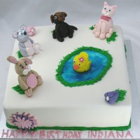 Animal - 5 or More AnimalsTopped Cake